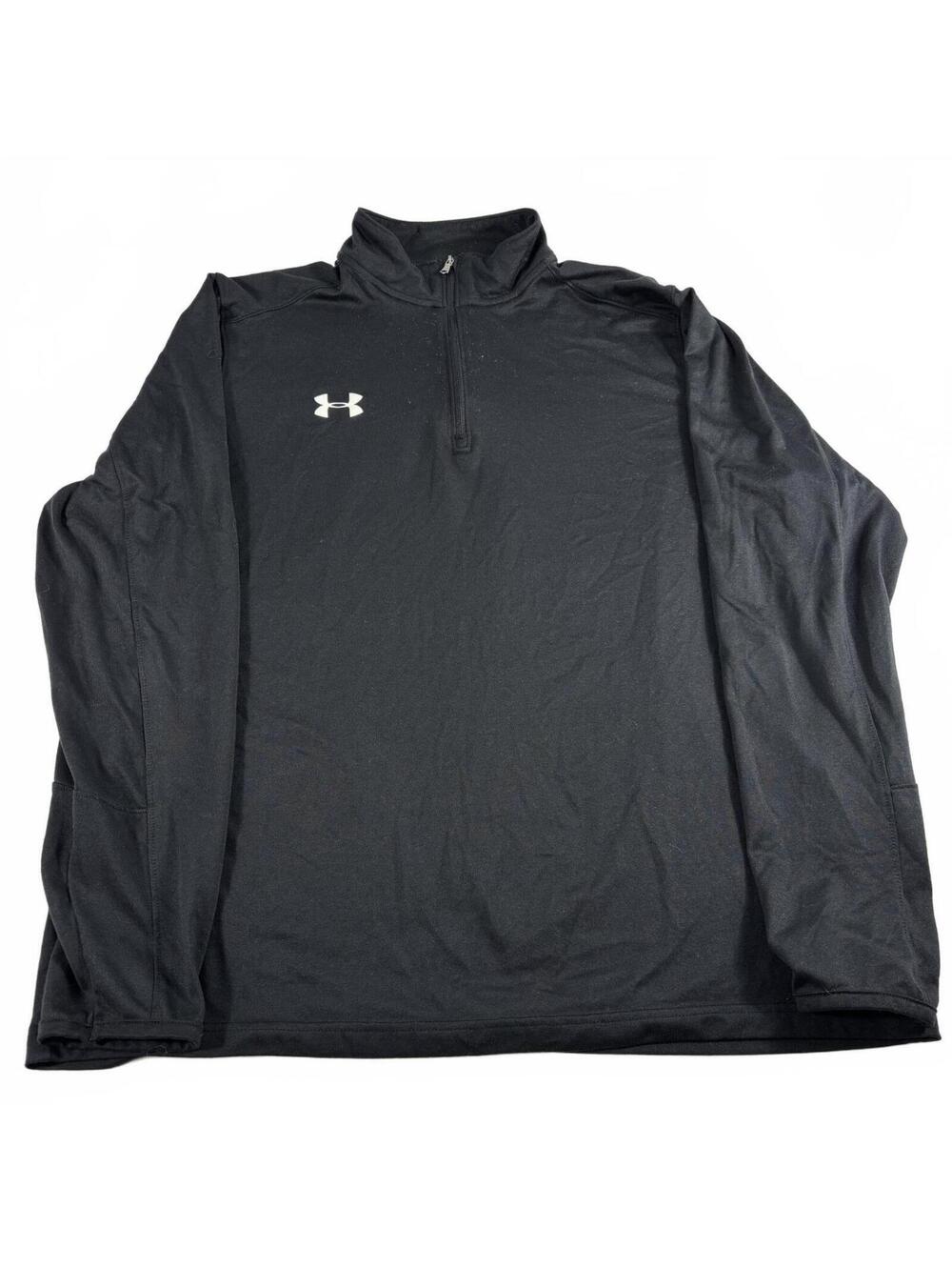 Under Armour HeatGear Men's Loose Fit 1/4 Zip Black Pullover XL